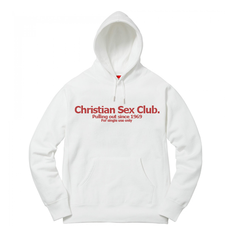 Christian Sex Club Essential Hoodie - White